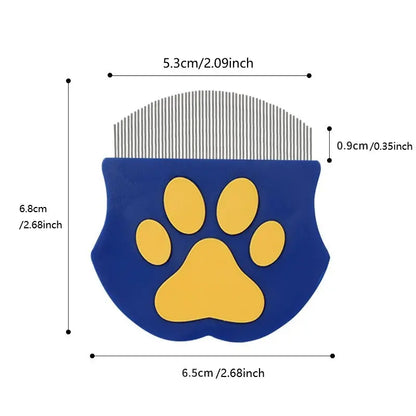 Pet Grooming Comb for Dogs & Cats, Mini Face Brush for Shedding Control, Flea Removal Tool, Essential Pet Care Accessory