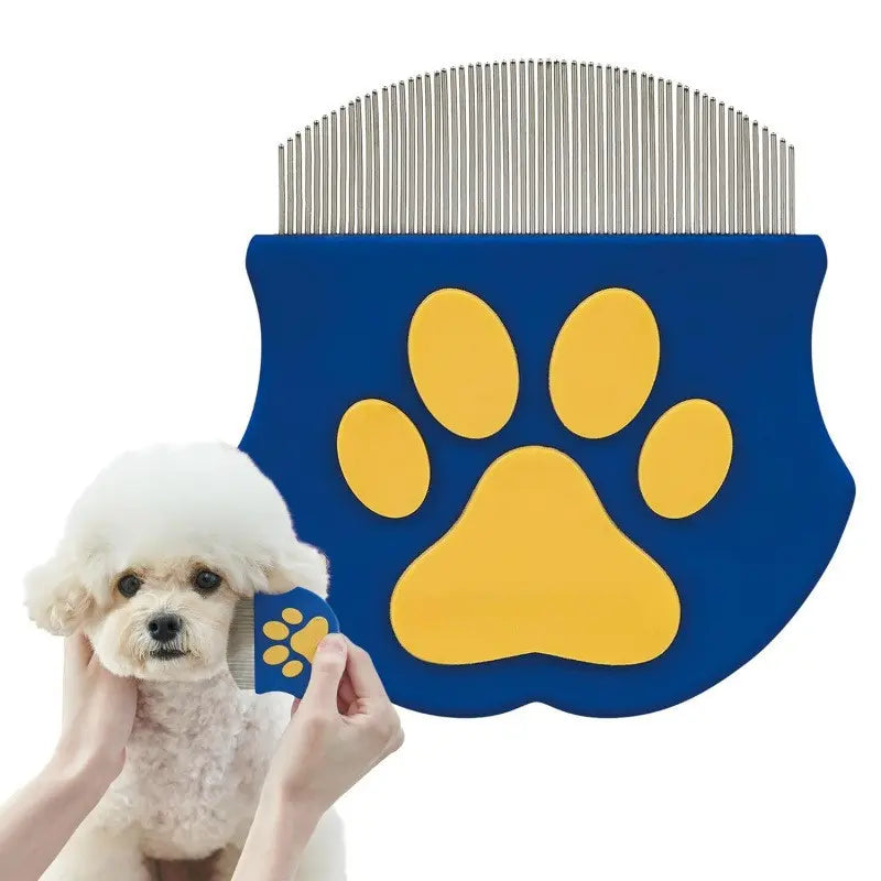 Pet Grooming Comb for Dogs & Cats, Mini Face Brush for Shedding Control, Flea Removal Tool, Essential Pet Care Accessory