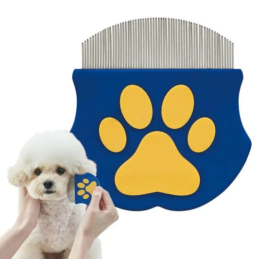 Pet Grooming Comb for Dogs & Cats, Mini Face Brush for Shedding Control, Flea Removal Tool, Essential Pet Care Accessory
