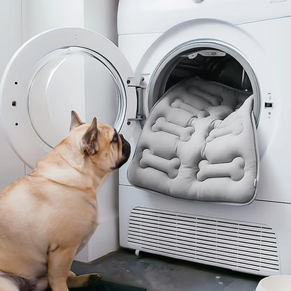 #Summervibes 2Pcs Dog Cooling Mat for Large Dogs or Cats, Thickened Durable Non-Toxic Non-Slip Quiled Long-Lasting Cool Summer Pet Pad with Cute Bone Stitching, Portable Lightweight Washable Indoor Outdoor Cold Kennel Crate Bed, Grey