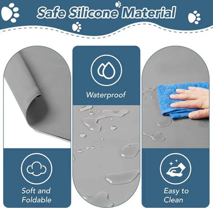 Dog Pee Pad Holder Tray - Accommodates Up to 36” x 23” Pee Pads for Dogs - Durable Grip, Elevated Edges, Easy-Clean Silicone Surface for Indoor Floor Protection