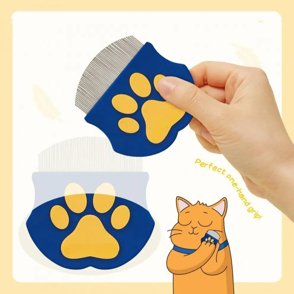 Pet Grooming Comb for Dogs & Cats, Mini Face Brush for Shedding Control, Flea Removal Tool, Essential Pet Care Accessory